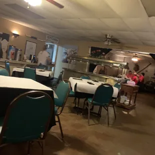 the dining area