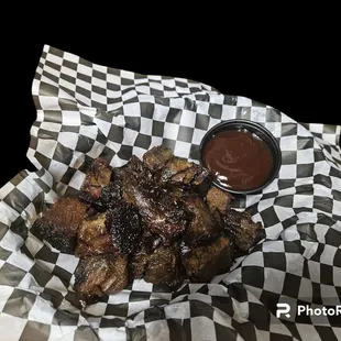 House smoke chuck roast burnt ends