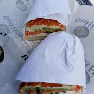 two sandwiches on a plate