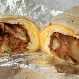 Bacon breakfast burrito