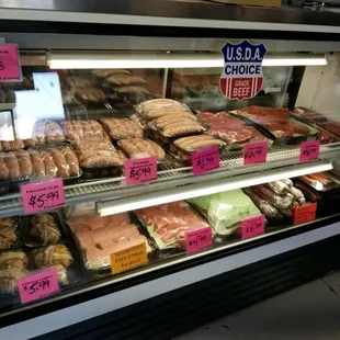 a display of meat