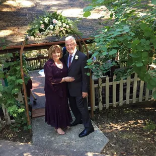 Our son was married to the woman of his dreams in this fairy tale environment, the McCaffrey House. My husband &amp; I are pictured there.