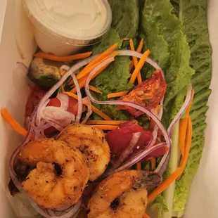 House Salad w shrimp