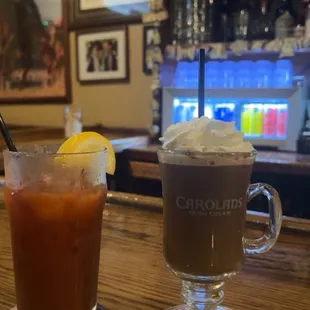 Irish coffee and Bloody Mary FTW