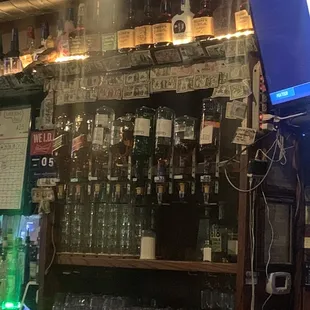 a television in the bar