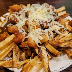 Poutine fries - would have been a lot better if the fries were hot.
