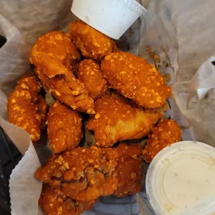 Spicy Garlic Parm boneless wings