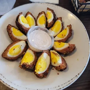 The Scotch Eggs with Spicy Ranch