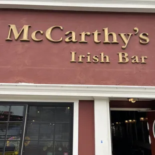 the front entrance of mccarthy's irish bar
