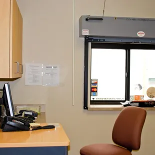 Drive through window for convenient medication and prescription diet pick-ups.