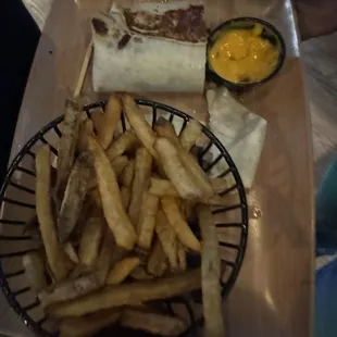 Fresh cut fries and wrap