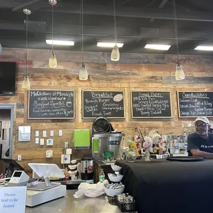 Menu and counter