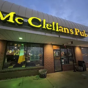 the front of the restaurant