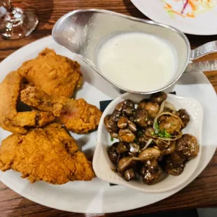 Fried half chicken