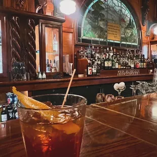 Old Fashioned at the bar