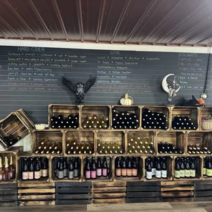 Wine and cider bottles