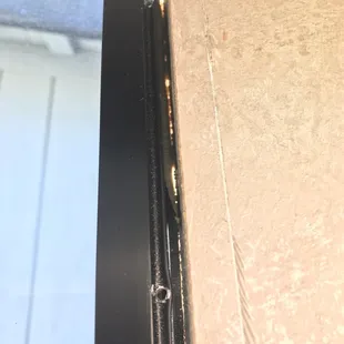 The gap at the side of the window