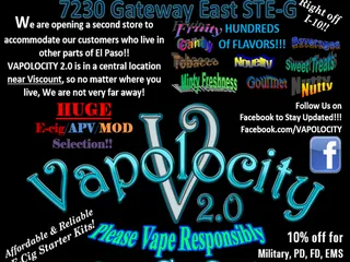 VAPOLOCITY - Fort Bliss & El Paso's Premier Vape Shop