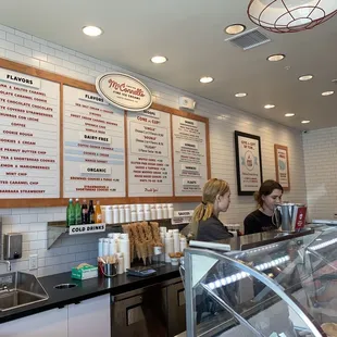 two customers at the counter