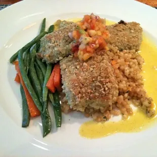 Cashew crusted tilapia