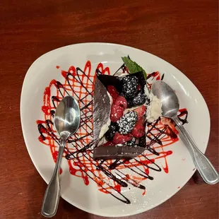 a plate of dessert