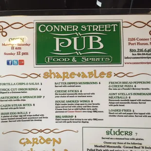 Menu Side 2