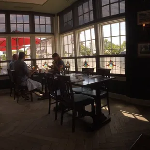 Lots of natural light in the dining room the corner.