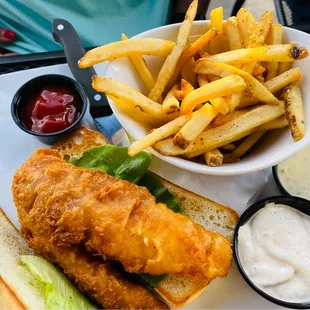 fish and chips, fish, food, seafood