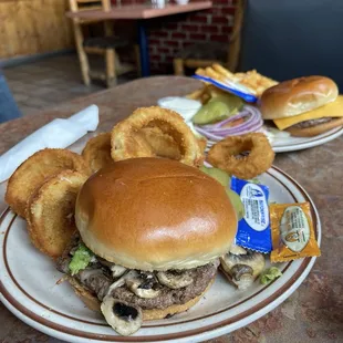 Mushroom Swiss burger