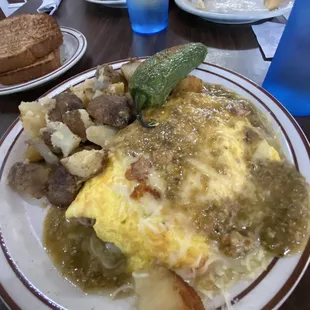 Chili verde omelette 04/02/2021