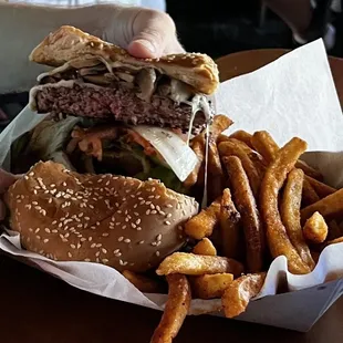 Mushroom Swiss Burger