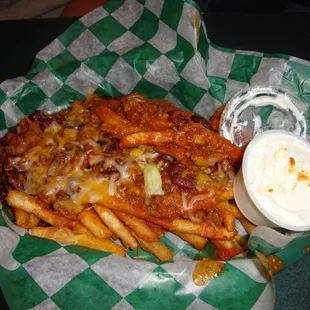 Chili Fries -- my 16 year old had one bite and wouldn't touch them again.