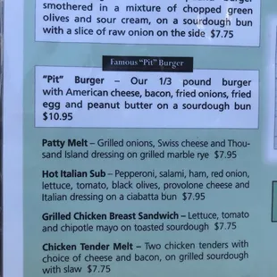 Featuring "The Original McCoy's Garage Burger"