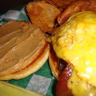 The Pit Burger, close-up.