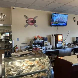 a view of the dining area