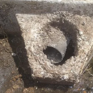 Corroded outgoing cement baffle before repair