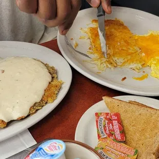 Chicken fried steak meal
