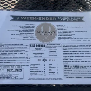 Brunch Menu