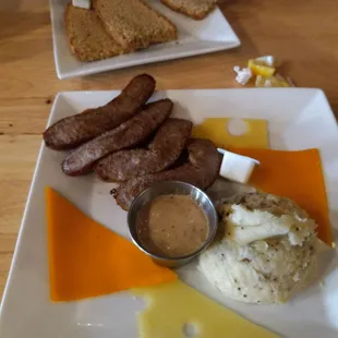 Pork Bangers and Mash