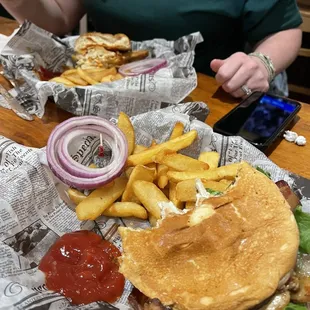 Galway Fish Sandwich and Killkenny Chicken Club Sandwich both with Irish Chips