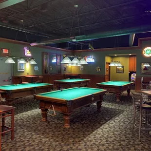 billiard tables