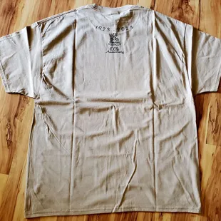 The backside of my 100th anniversary t-shirt from McCully Bicycle and Sporting Goods.