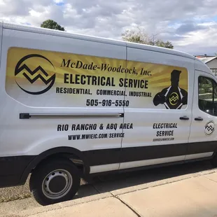 McDade Woodcock electrical service van