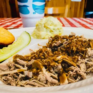 Chopped Pork Plate Potato Salad