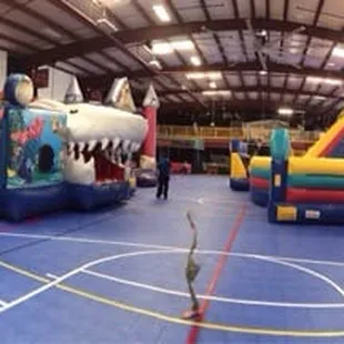 The bouncy house area