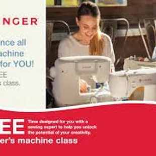 Free Beginners Machine class for any NEW Singer - No matter where it was purchased!