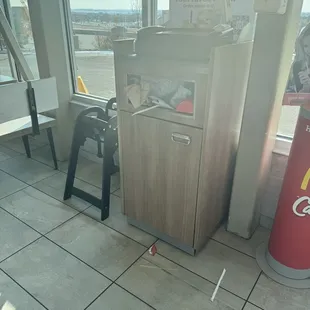Overfilled trashcan