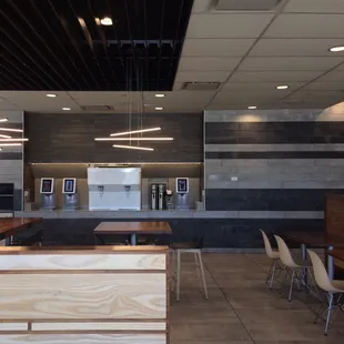 the inside of a restaurant