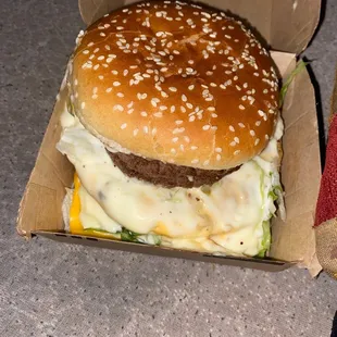 Everything is fucking soaked in mayonnaise.