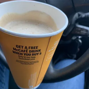 &quot;Large&quot;  caramel latte with no caramel